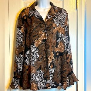 Sag Harbor Women’s Bohemian Blouse – Size 16